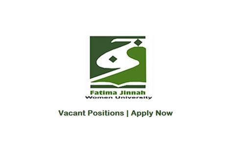 Fatima Jinnah Women University Jobs January 2024