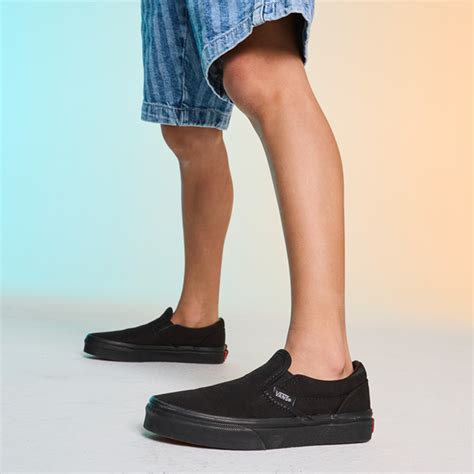 Vans Slip-On Skate Shoe - Little Kid - Black Monochrome | Journeys