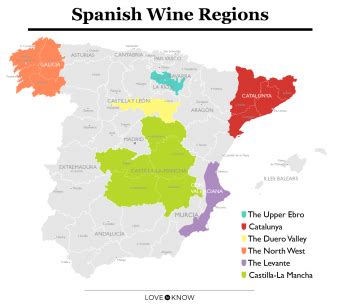 Spanish Wine Regions Map and Varietal Information | LoveToKnow