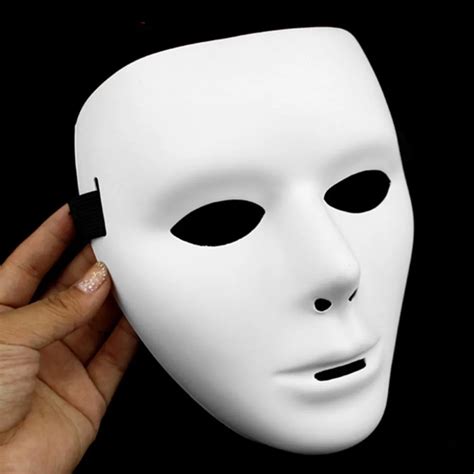 Cosplay Halloween Festival White Full Face Dance Costume Mask for Men ...