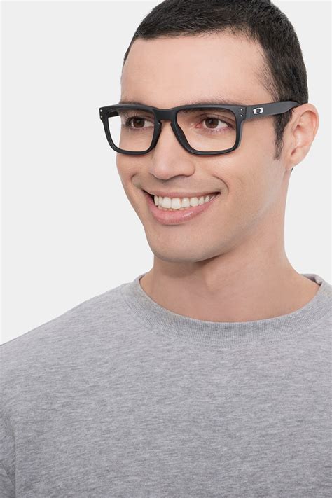 Oakley Holbrook Rx - Rectangle Black Frame Glasses For Men ...