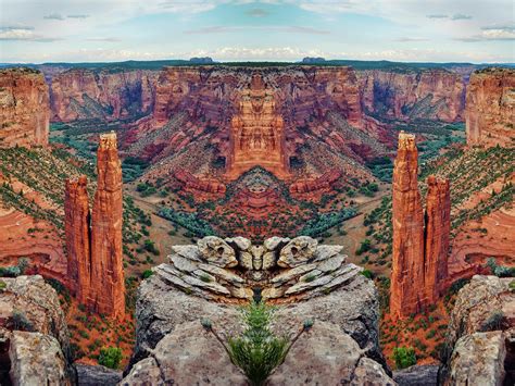 Canyon de Chelly Spider Rock Mirror Photograph by Kyle Hanson - Fine ...