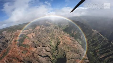 Full Rainbow ‘Chases’ Helicopter Pilot - Videos from The Weather Channel