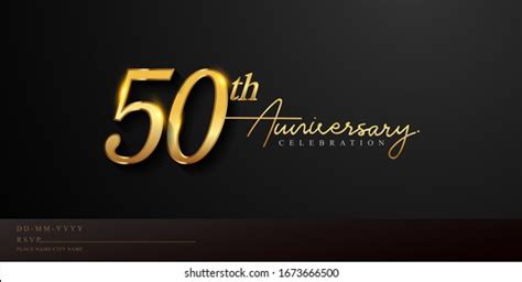 50th Wedding Anniversary Logo Design