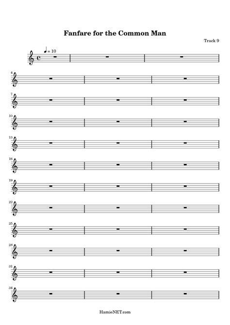 Fanfare for the Common Man Sheet Music - Fanfare for the Common Man ...