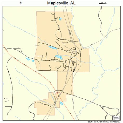 Maplesville Alabama Street Map 0146504