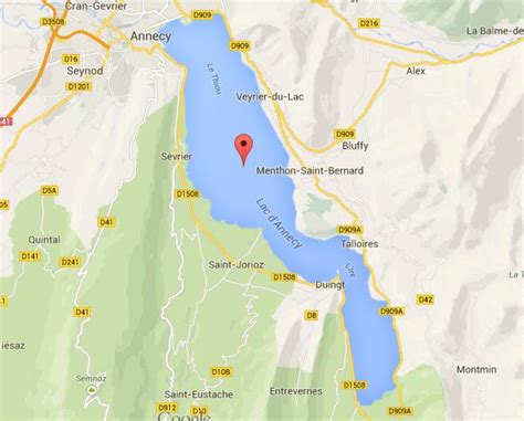 Map of Lake Annecy - World Easy Guides