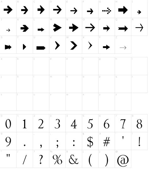 Arrow Symbols 1 Font Download