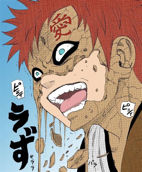 Coloured Gaara in this panel from the manga : r/Naruto