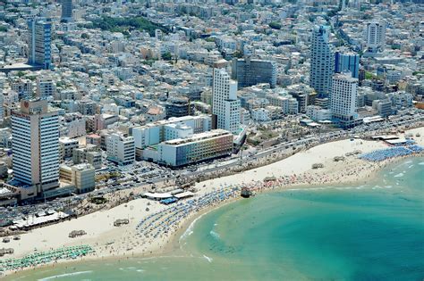 Aerial+view+of+Tel-Aviv+beach+on+the+coastline+of+the+Mediterranean+sea ...