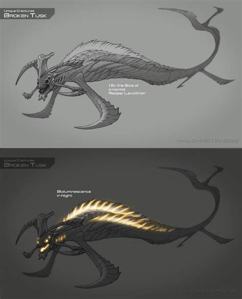 Reaper Leviathan | Subnautica concept art, Subnautica creatures, Alien ...