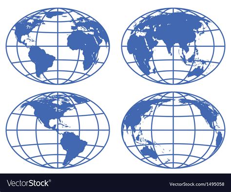 Globe maps Royalty Free Vector Image - VectorStock