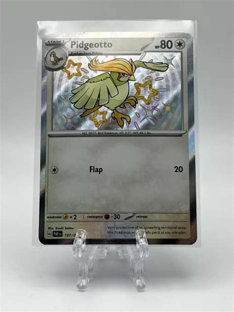 PIDGEOTTO - 197/091 | Pokemon TCG - Paldean Fates | Shiny Holo Rare ...