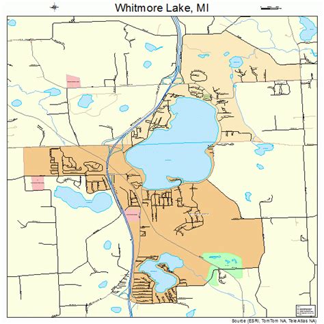 Whitmore Lake Michigan Map - Davida Francoise