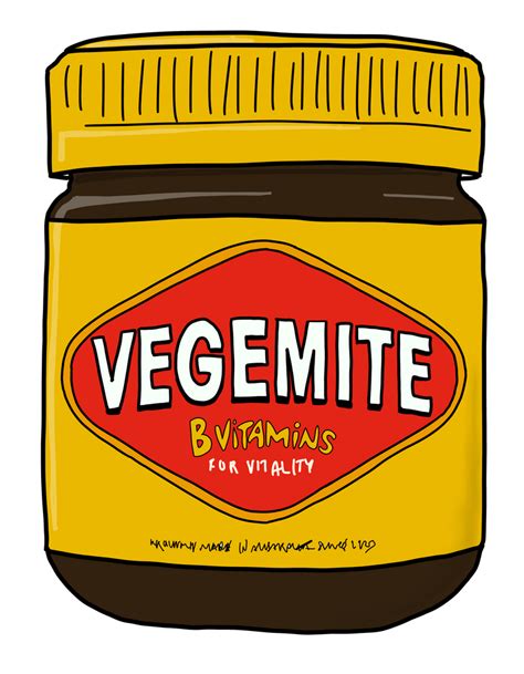 Vegemite Jar Doodle - Aussie Icons Sticker by ThatsFerntastic - White ...