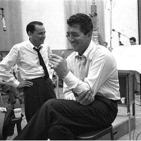 Dean Martin and Frank Sinatra share a laugh in a Los Angeles recording ...