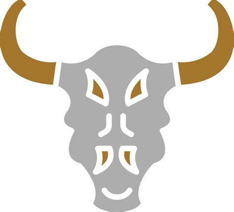 Bull Skull Icon Style 10676924 Vector Art at Vecteezy