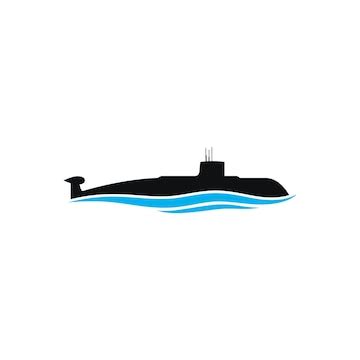 Premium Vector | Military submarine logo vector icon illustration