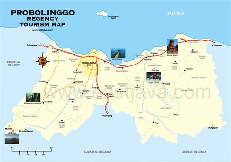 Probolinggo Tourism Map - Map Of Probolinggo - Peta Probolinggo