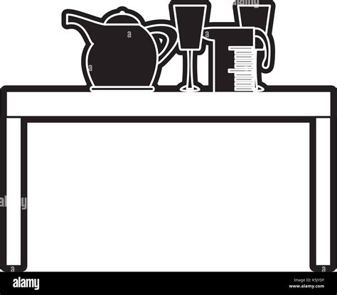 kitchen table vector illustration Stock Vector Image & Art - Alamy