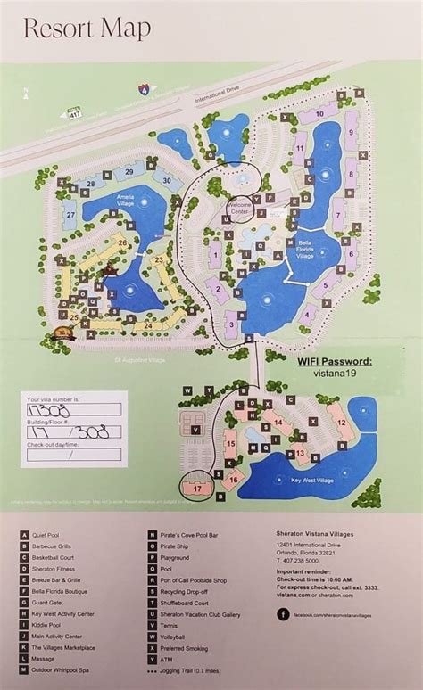 Map Of Sheraton Vistana Villages | Printable Templates Free