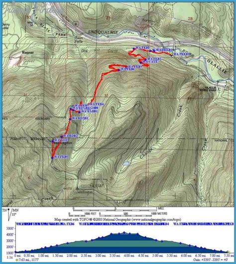 Mount Washington Hiking Trails Map - TravelsFinders.Com