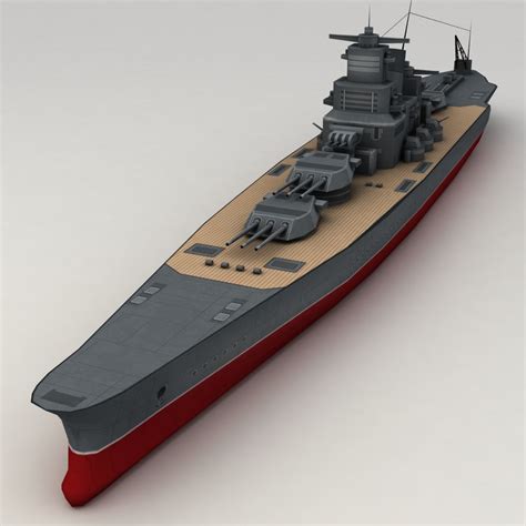 battleship yamato 3d model