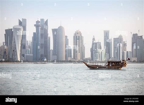 Corniche and Skyline, Doha, Qatar Stock Photo - Alamy