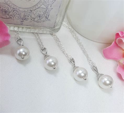 Set of 9 Pearl Necklaces Many Colors Available Nine | Etsy