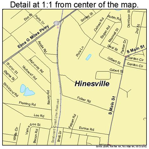 Hinesville Georgia Street Map 1338964