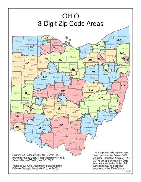 Ohio Zip Code Map Printable - Printable Templates