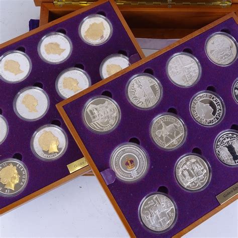 A Queen Elizabeth II Golden Jubilee silver coin collection by the Royal ...