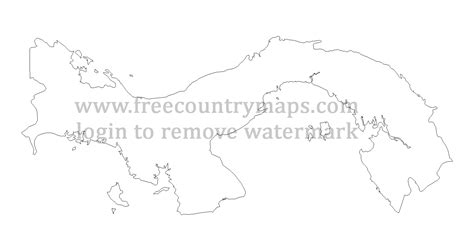 Outline maps of Panama : Vector and gif map for YouTube