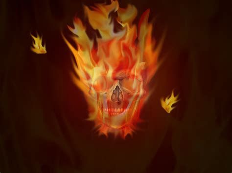 🔥 Free Download Wallpaper Skull In Fire By cristian79 by @ericg94 ...