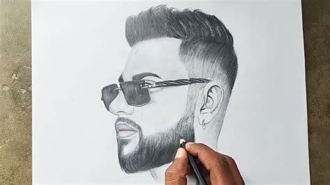 karan aujla Sketch | realistic sketch | nk art box - YouTube