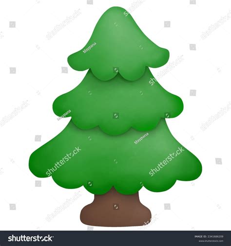 Cute Christmas Tree Cartoon Drawing Stock Illustration 2341686209 ...