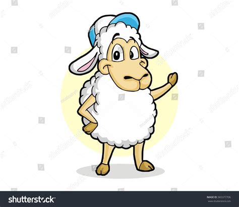 Sheep Wool Animal Farms Mascot Cartoon Stock Vector (Royalty Free ...