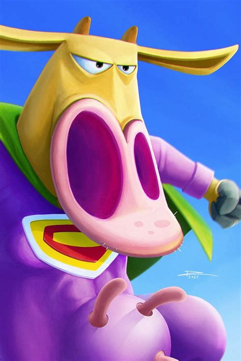 Cartoon Network Cow and Chicken Supercow Fan Art on Instagram | Fan art ...