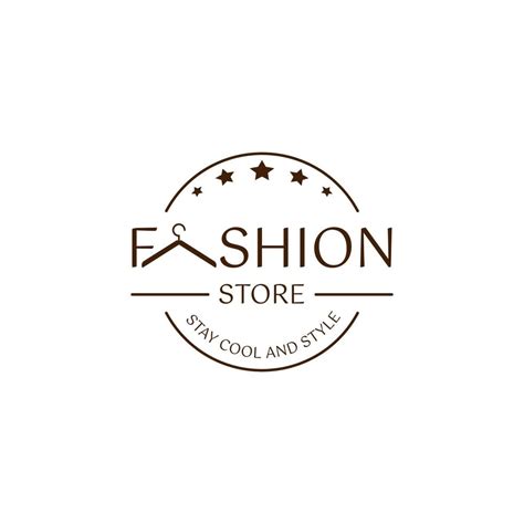 fashion store logo design in brown color on white background. vector ...