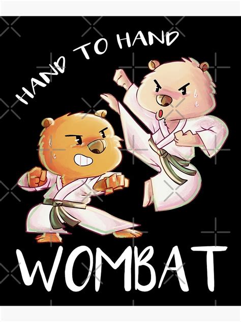 "Hand to Hand Wombat, Wombat Karate, Funny Australian Wombat Karate Boy ...