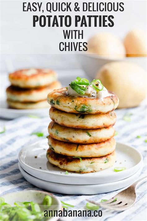 Potato Patties with Chives - Anna Banana