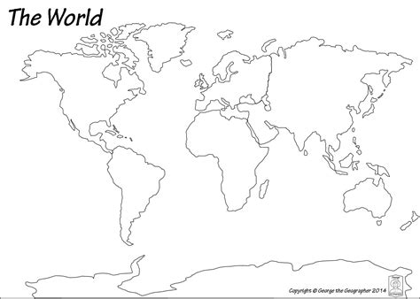 Blank World Map With Countries - London Top Attractions Map