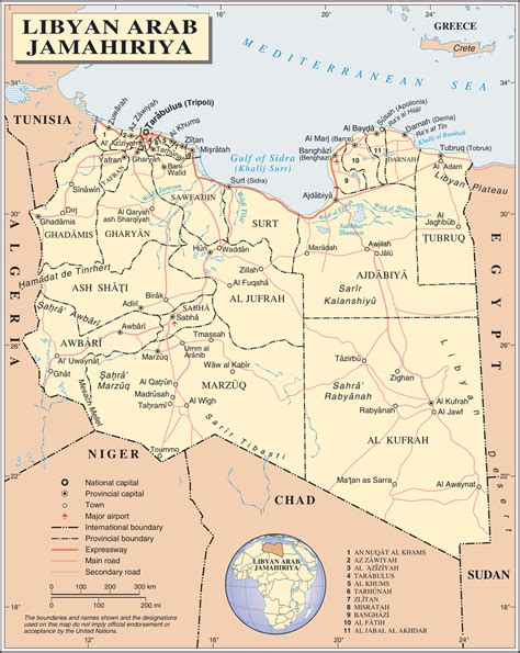 Detailed political and administrative map of Libya with all cities ...