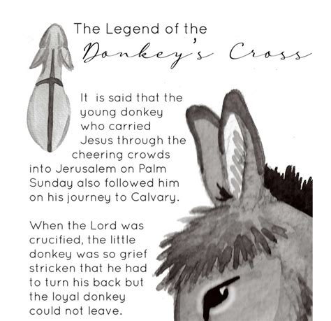 The Legend of the Donkey's Cross Poster by Teach Simple