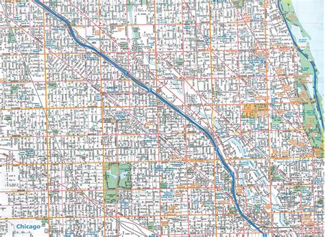 TheMapStore | Chicago Folded City Street MapDowntown ...