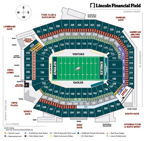 Lincoln Financial Field Seat Chart Concerts | Cabinets Matttroy