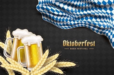 Free Vector | Realistic background for oktoberfest celebration