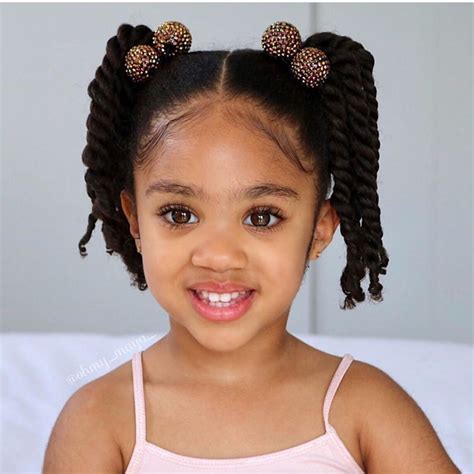 10+ Impressive Two Pony Tail Hairstyles For Little Black Girls