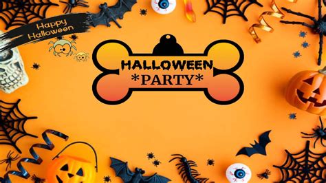 Download Halloween Party Orange Background Wallpaper | Wallpapers.com