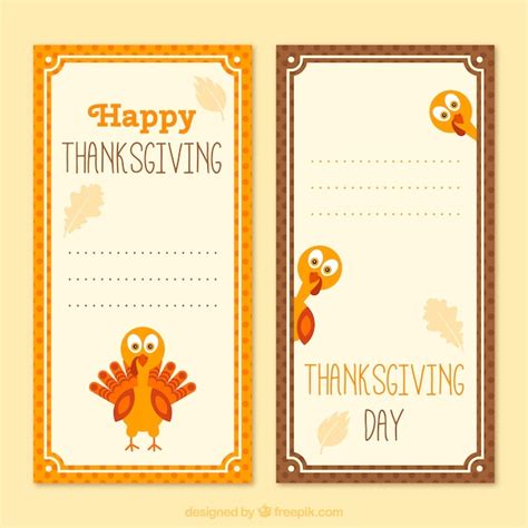 Free Vector | Happy thanksgiving banners template